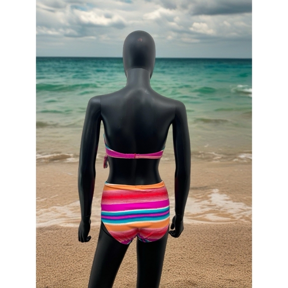 Aerie Colorful Striped Swim Set - Picture 4 of 8